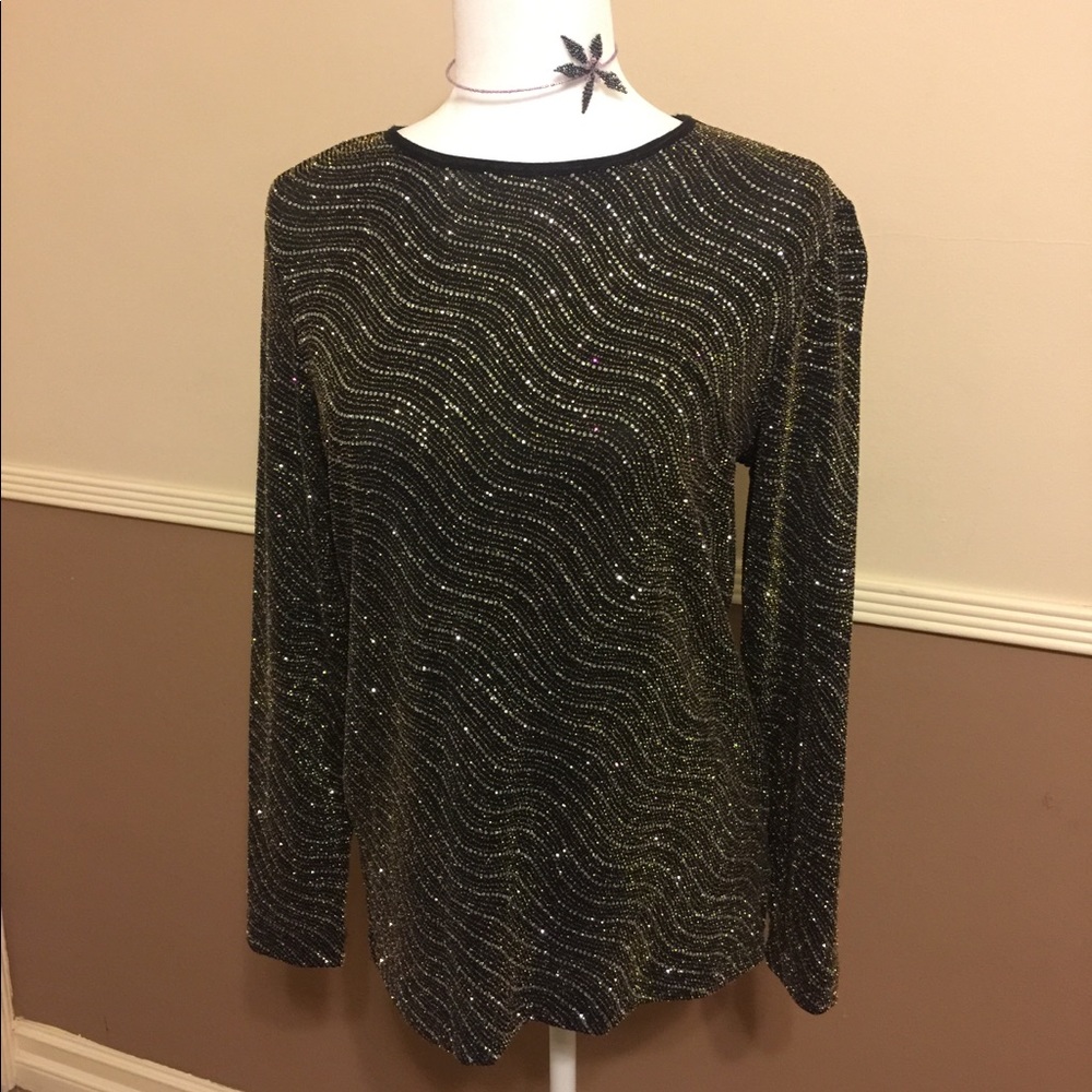 Graff blouse, size small, black shimmery